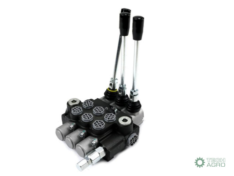 Rozdzielacz hydrauliczny 3-sekcyjny 40L (1 sekcja - z zatrzaskiem) VOIMA Rozdzielacz hydrauliczny 3-sekcyjny 40L (1 sekcja - z zatrzaskiem) VOIMA