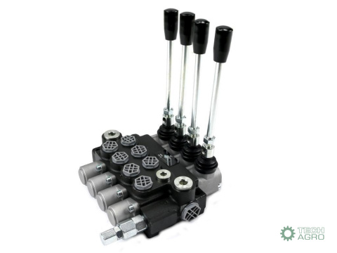 Rozdzielacz hydrauliczny 4-sekcyjny 40L (1-sekcja nurnikowa) VOIMA Rozdzielacz hydrauliczny 4-sekcyjny 40L (1-sekcja nurnikowa) VOIMA