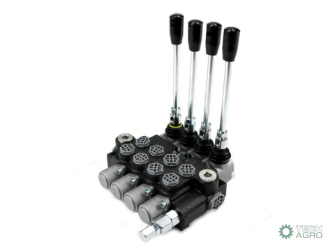 Rozdzielacz hydrauliczny 4-sekcyjny 40L (1 sekcja z zatrzaskiem) VOIMA Rozdzielacz hydrauliczny 4-sekcyjny 40L (1 sekcja z zatrzaskiem) VOIMA