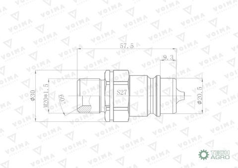 ZAWÓR WT.HYDR.EURO M20X1.5 GZ VOIMA ZAWÓR WT.HYDR.EURO M20X1.5 GZ VOIMA