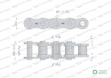 Łańcuch rolkowy 24B-1 (R1 1.1/2) 2.5 m Waryński