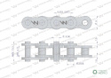 Łańcuch rolkowy wzmocniony przemysłowy 06AH-1 ANSI A 35H (R1 3/8) 2.5 m Waryński