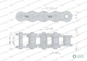 Łańcuch rolkowy wzmocniony przemysłowy 08AH-1 ANSI A 40H (R1 1/2) 2.5 m Waryński