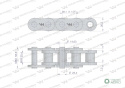Łańcuch rolkowy wzmocniony przemysłowy 24BH-1 (R1 1.1/2) 2.5 m Waryński