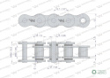Łańcuch rolkowy z oringiem ANSI A 40 (R1 1/2) 5m Waryński
