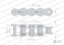 Łańcuch rolkowy z oringiem ANSI A 50 (R1 5/8) 5m Waryński