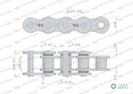 Łańcuch rolkowy z oringiem ANSI A 50 (R1 5/8) 5m Waryński