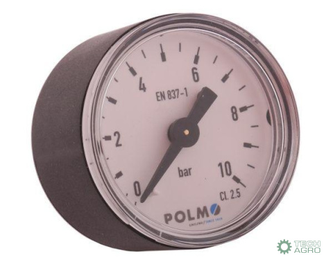 Manometr suchy M40 0-10 bar gwint G1/8" tylne przyłącze obudowa plastikowa POLMO Manometr suchy M40 0-10 bar gwint G1/8" tylne przyłącze obudowa plastikowa POLMO