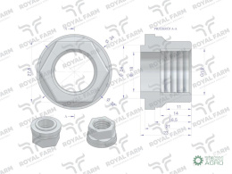 Nakrętka rury poidła RF-20908101 RF-20908106 ROYAL FARM ( sprzedawane po 10 )