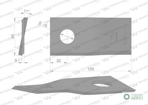 NOŻYK K.105/48/3/19 PR.WARYŃSKI