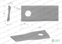 Nóż, nożyk kosiarka 107X45X4X18,2 prawy zastosowanie 55903310 Kuhn WARYŃSKI ( sprzedawane po 25 )