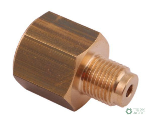 Złączka manometryczna gwint zewnętrzny G1/8" x gwint wewnętrzny M10x1 (mosiądz) POLMO Złączka manometryczna gwint zewnętrzny G1/8" x gwint wewnętrzny M10x1 (mosiądz) POLMO