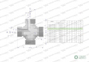 Czwórnik hydrauliczny metryczny BBBB M16x1.5 10L Waryński