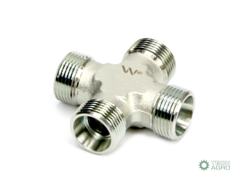 Czwórnik hydrauliczny metryczny BBBB M16x1.5 10L Waryński Czwórnik hydrauliczny metryczny BBBB M16x1.5 10L Waryński