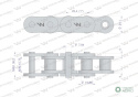 Łańcuch rolkowy wzmocniony 80SP (R1 1) 5m Waryński