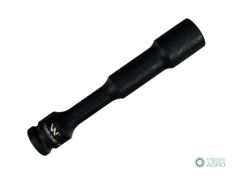Nasadka udarowa 1/2", sześciokątna slim przelotowa ze stali CrMo 18mm długość 150 mm, stosowane w mechanice do kluczy udarowych Nasadka udarowa 1/2", sześciokątna slim przelotowa ze stali CrMo 18mm długość 150 mm, stosowane w mechanice do kluczy udarowych