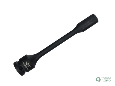 Nasadka udarowa 1/2", sześciokątna slim ze stali CrMo 11mm długość 150 mm, stosowane w mechanice do kluczy udarowych, Waryński Nasadka udarowa 1/2", sześciokątna slim ze stali CrMo 11mm długość 150 mm, stosowane w mechanice do kluczy udarowych, Waryński