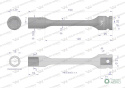 Nasadka udarowa 1/2", sześciokątna slim ze stali CrMo 13mm długość 150 mm, stosowane w mechanice do kluczy udarowych, Waryński