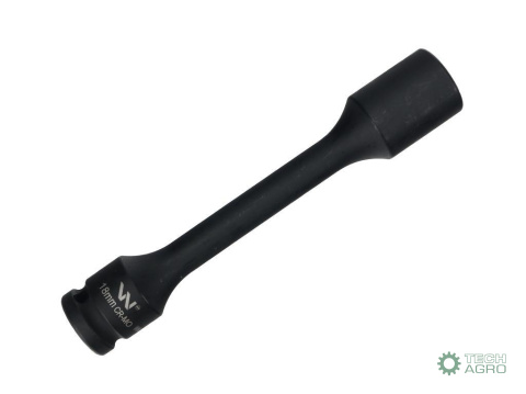 Nasadka udarowa 1/2", sześciokątna slim ze stali CrMo 18mm długość 150 mm, stosowane w mechanice do kluczy udarowych, Waryński Nasadka udarowa 1/2", sześciokątna slim ze stali CrMo 18mm długość 150 mm, stosowane w mechanice do kluczy udarowych, Waryński