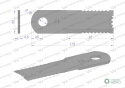 Nóż obrotowy rozdrabniacz słomy sieczkarnia 175x50x4.5mm otwór 20 zastosowanie HF44443 52900027 New Holland WARYŃSKI ( sprzedaw