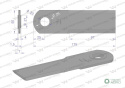 Nóż obrotowy rozdrabniacz słomy sieczkarnia 175x50x4mm otwór 20 zastosowanie 7558740 Claas WARYŃSKI ( sprzedawane po 25 )