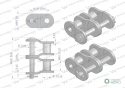 Półogniwo łańcucha wzmocnione P12A-2 ANSI A 60 (R2 3/4) Waryński ( sprzedawane po 5 )
