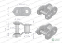 Półogniwo łańcucha z oringiem ANSI A 60 (R1 3/4) Waryński ( sprzedawane po 5 )