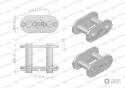 Zamek łańcucha prosta płytka Z20B-1 (R1 1.1/4) Waryński ( sprzedawane po 5 )