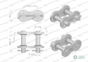 Zamek łańcucha z oringiem ANSI A 100 (R1 1.1/4) Waryński