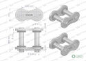 Zamek łańcucha z oringiem ANSI A 60 (R1 3/4) Waryński ( sprzedawane po 5 )
