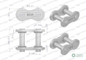 Zamek łańcucha z oringiem ANSI A 80 (R1 1) Waryński ( sprzedawane po 2 )