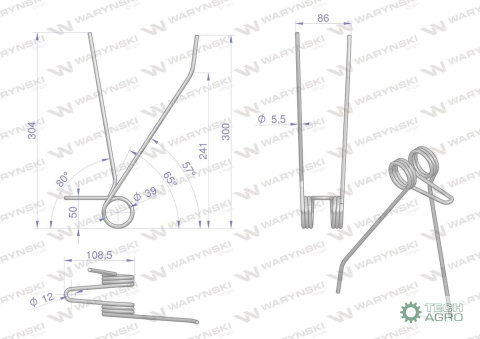 Palec zagarniacza Siewnik Poznaniak W-3043300030 Waryński Palec zagarniacza Siewnik Poznaniak W-3043300030 Waryński