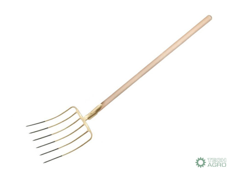 Widły gospodarcze 6-zębne do kiszonki /kukurydzy, na drewnianym trzonku, (dł. 1580 mm), kute, Teger Widły gospodarcze 6-zębne do kiszonki /kukurydzy, na drewnianym trzonku, (dł. 1580 mm), kute, Teger