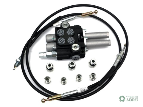 Zestaw do Ładowacz TUR -Rozdzielacz 40L2-sekcyjny + Joystick z przyciskiem + Elementy złączne + Linki na kulkę 1500mm VOIMA