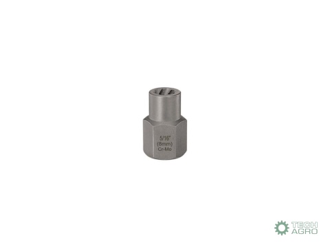 Nasadka do odkręcania uszkodzonych śrubi nakrętek, (8 mm) - kute/ stal Cr-Mo, Teger