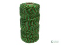 Plecionka, do elektryzatora 2,5mm,3x0,20mm SS zielono-pomarańczowa 100m, Royal Farm