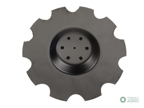 Talerz, uzębiony Z-10 fi 510 mocowanie6/120 grubość 3.5 mm przetłoczony stal borowa , Royal Farm