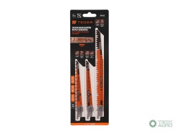 Zestaw brzeszczotów do piły szablastej- Typ: S - DREWNO (3szt), TEGER