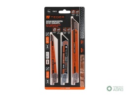 Zestaw brzeszczotów do piły szablastej- Typ: S - METAL/DREWNO (6szt), TEGER