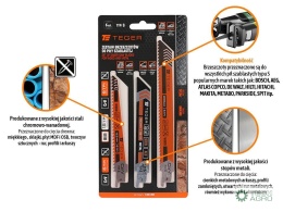 Zestaw brzeszczotów do piły szablastej- Typ: S - METAL/DREWNO (6szt), TEGER