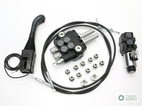 Zestaw do Ładowacz TUR -Rozdzielacz 80L2-sekcyjny + Elektrozawór + Joystick z przyciskiem + Elementy złączne + Linki na kulkę 20