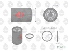 Filtr oleju PP-84, PP84 C-330, C-360 pakowane po 12szt ORYGINAŁ URSUS