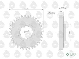 Koło zębate drugiego i piątego biegu napędzające C-330 ORYGINAŁ URSUS