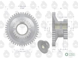 Koło zębate reduktora 50011170 C-330 ORYGINAŁ URSUS