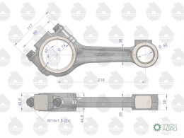 Korbowód C-385 ORYGINAŁ URSUS