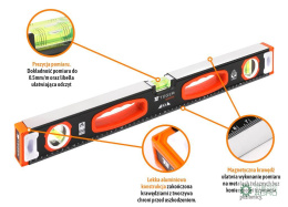 Poziomnica aluminiowa/magnetyczna 60 cm Extreme / TEGER