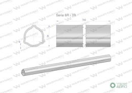 Rura zewnętrzna Seria 6R i 7R do wału 910 przegubowo-teleskopowego 54x4 mm 785 mm WARYŃSKI