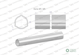 Rura zewnętrzna Seria 8R i 9R do wału 560 przegubowo-teleskopowego 63x4 mm 435 mm WARYŃSKI