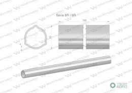 Rura zewnętrzna Seria 8R i 9R do wału 910 przegubowo-teleskopowego 63x4 mm 785 mm WARYŃSKI