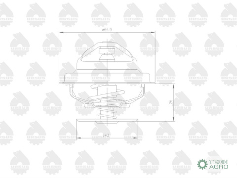 Termostat Forterra Zetor 70011316 ORYGINAŁ URSUS Termostat Forterra Zetor 70011316 ORYGINAŁ URSUS